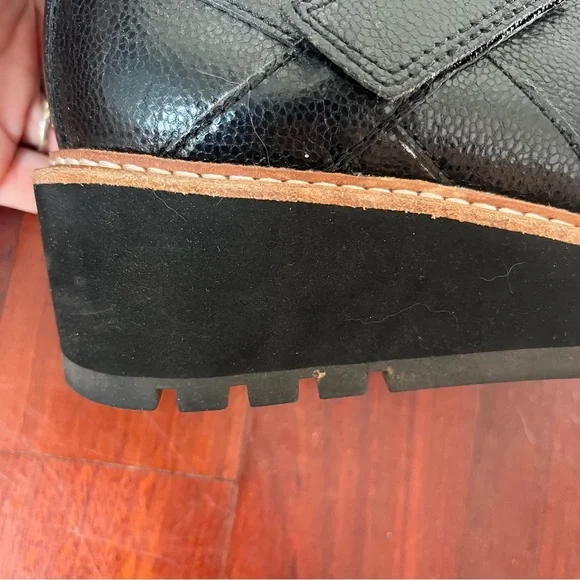 Eileen Fisher Cargo Ankle Bootie 6.5 Leather Lug Sole Minimalist Edgy Chunky - Picture 11 of 14